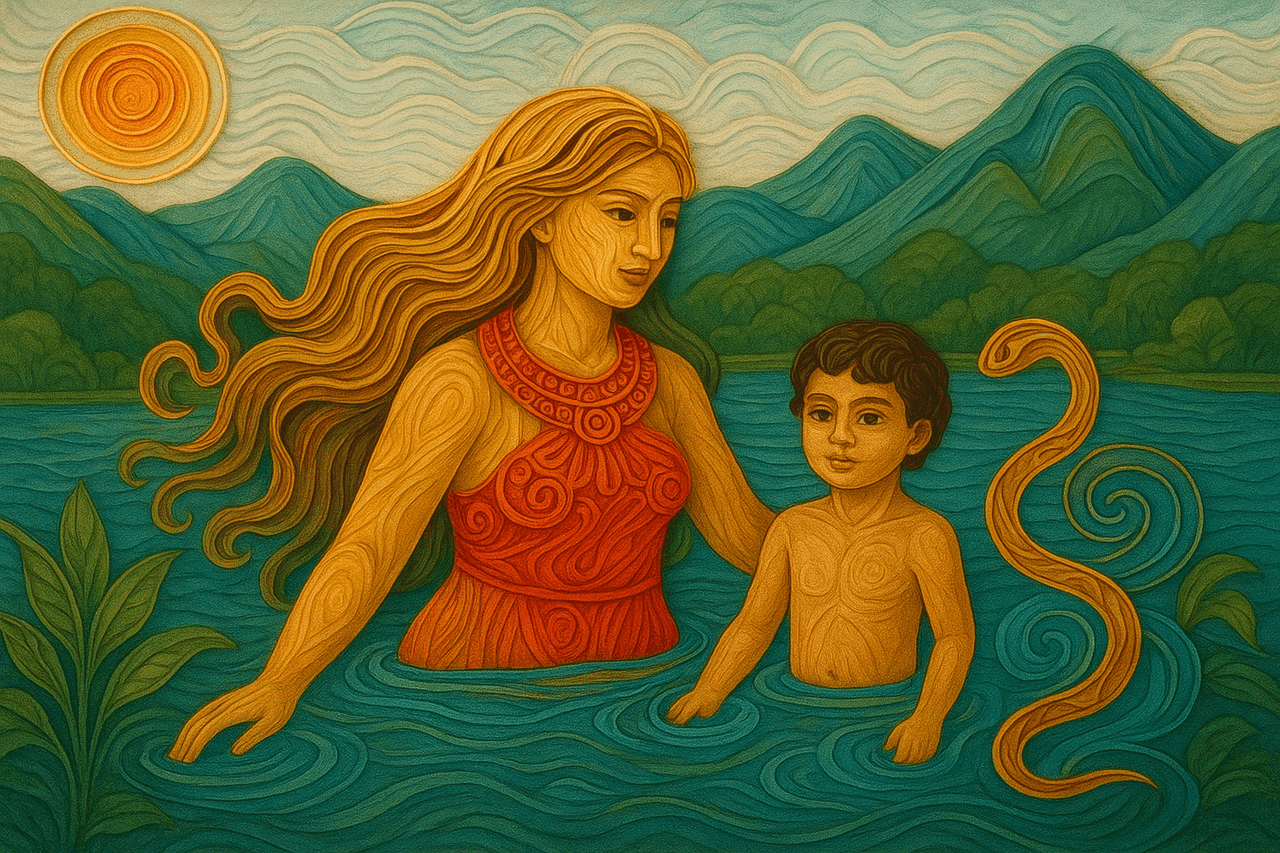 Ilustración de Bachué