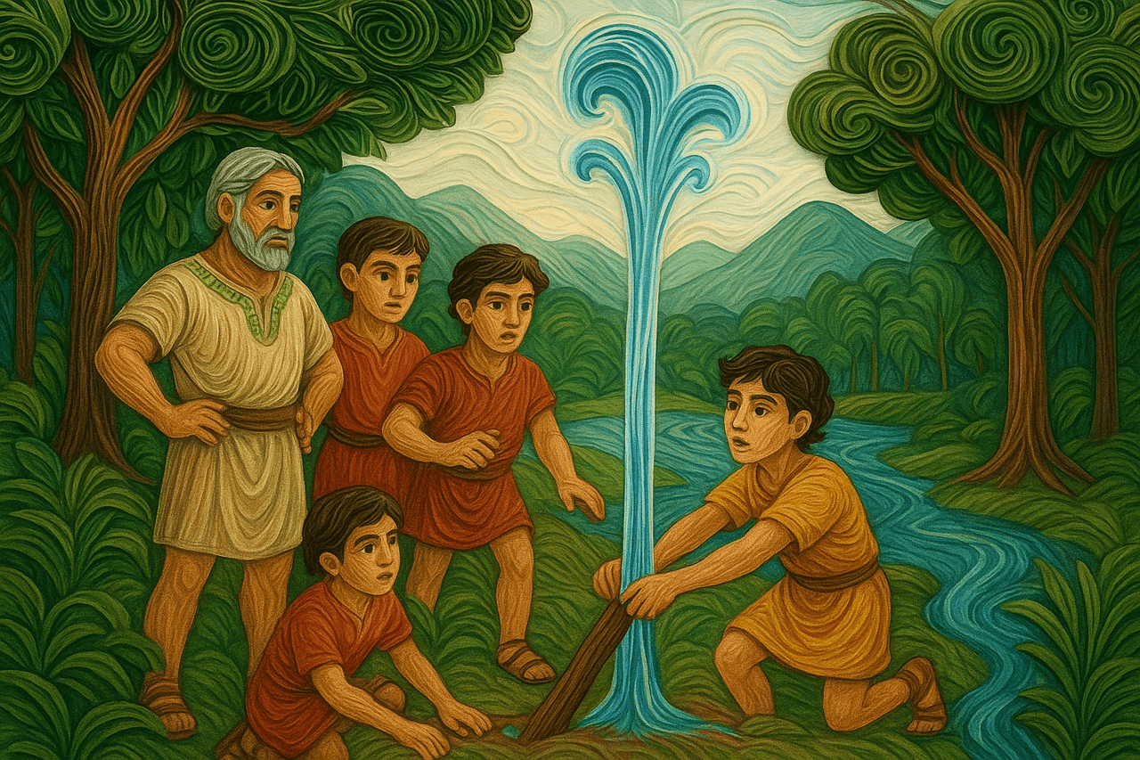 Ilustración de El palo de agua