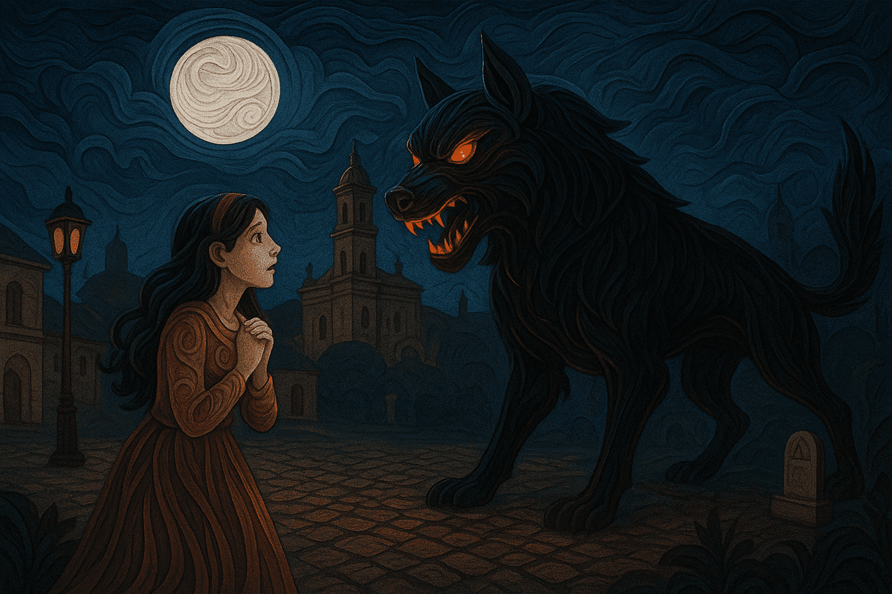 Ilustración de El perro negro