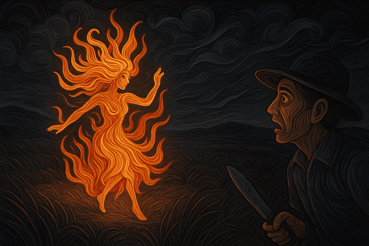 Ilustración de La bola de fuego