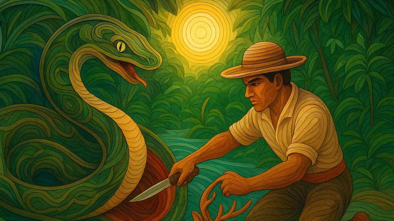 Ilustración de La cobra grande