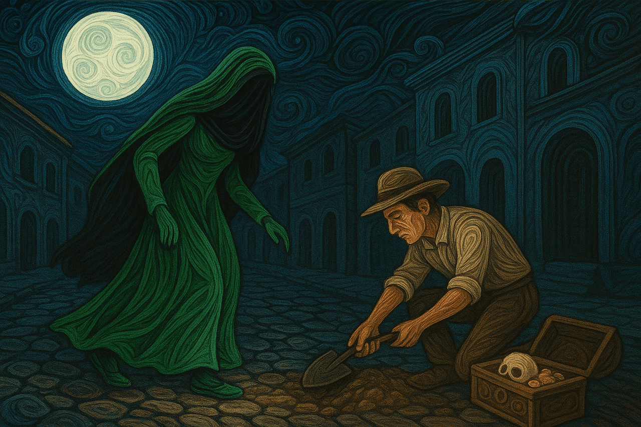 Ilustración de La dama verde