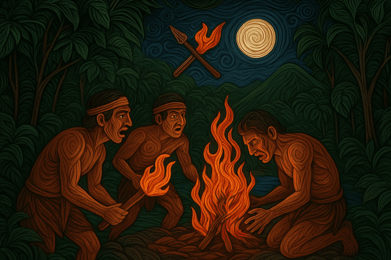 Ilustración de Los caníbales