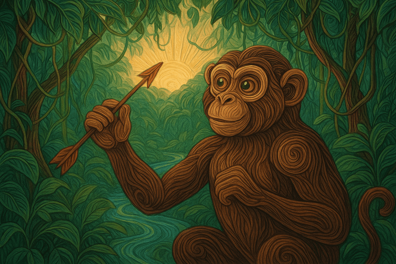 Ilustración de Los monos