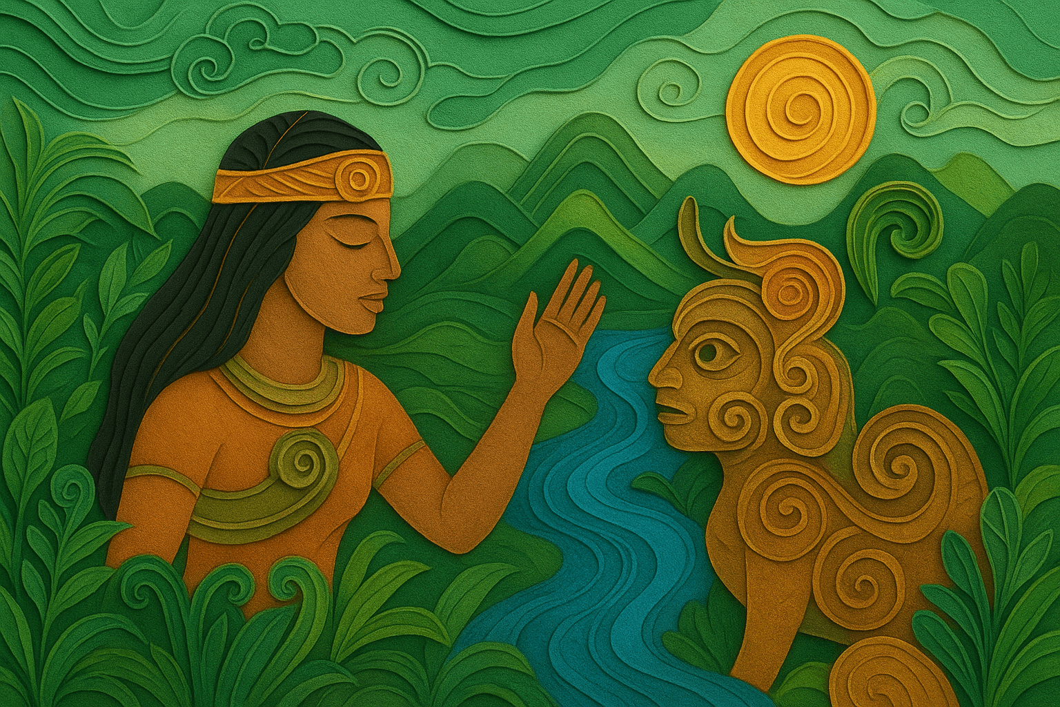 Ilustracion de la categoria mito andino