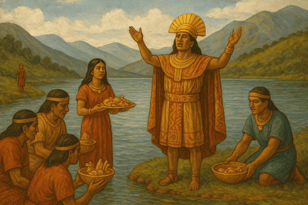 Ilustracion de la comunidad Muiscas