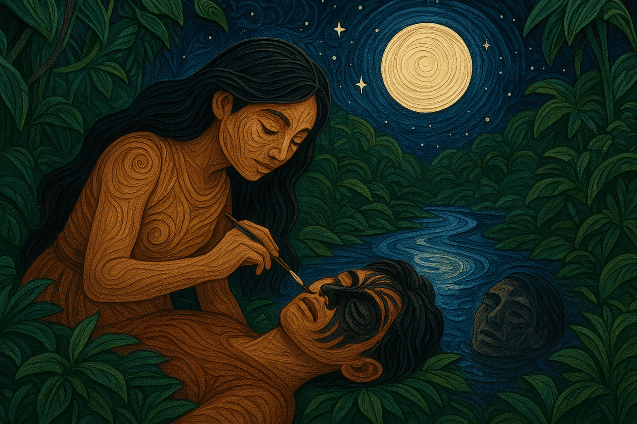 Ilustración de Origen de la luna