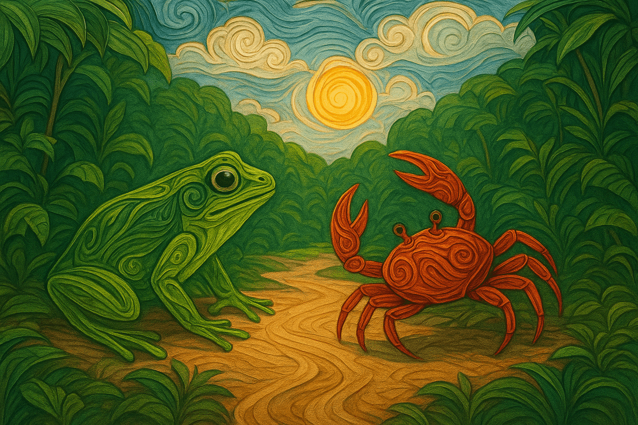 Tío sapo y cangrejo