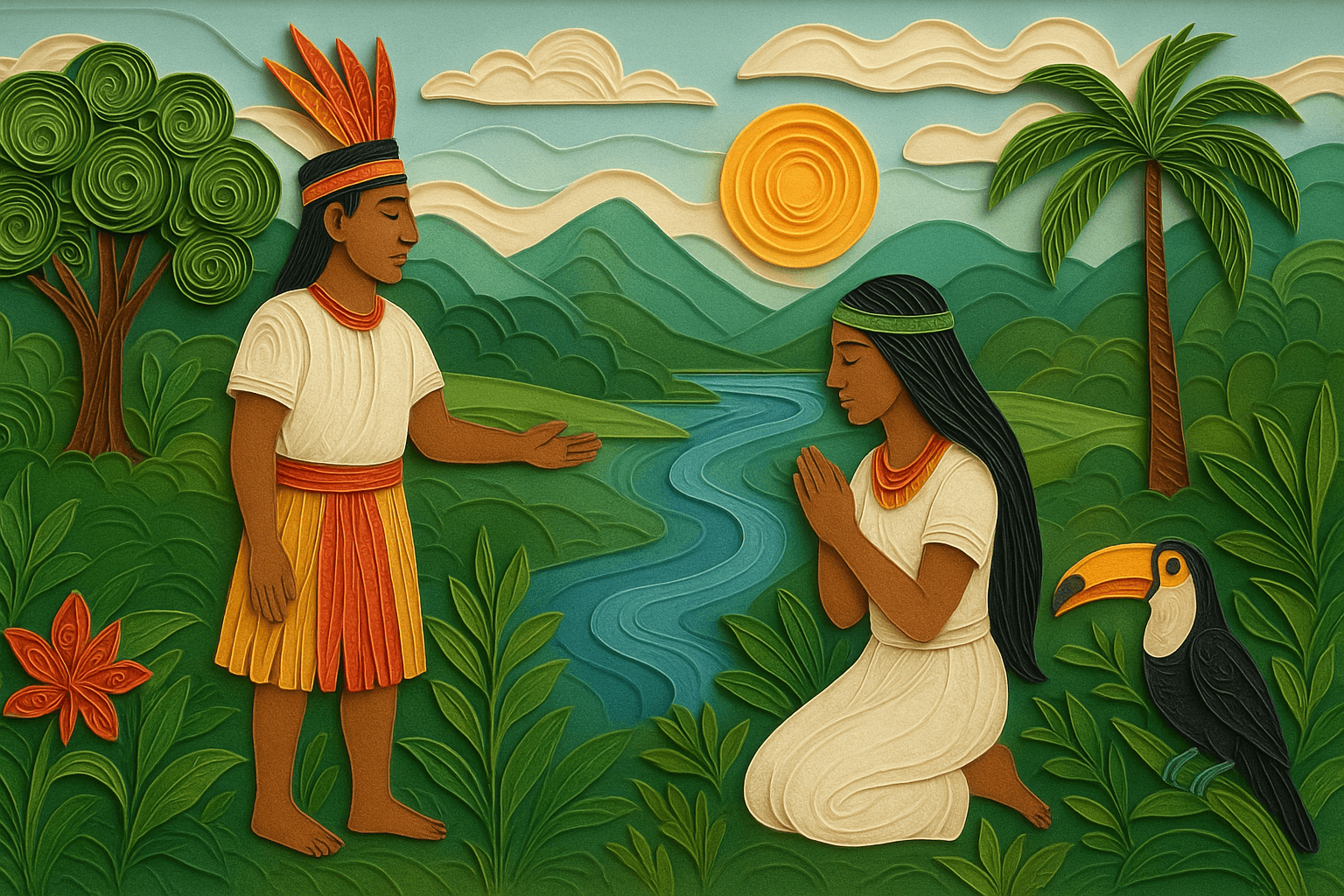 Ilustracion de la comunidad Tucano