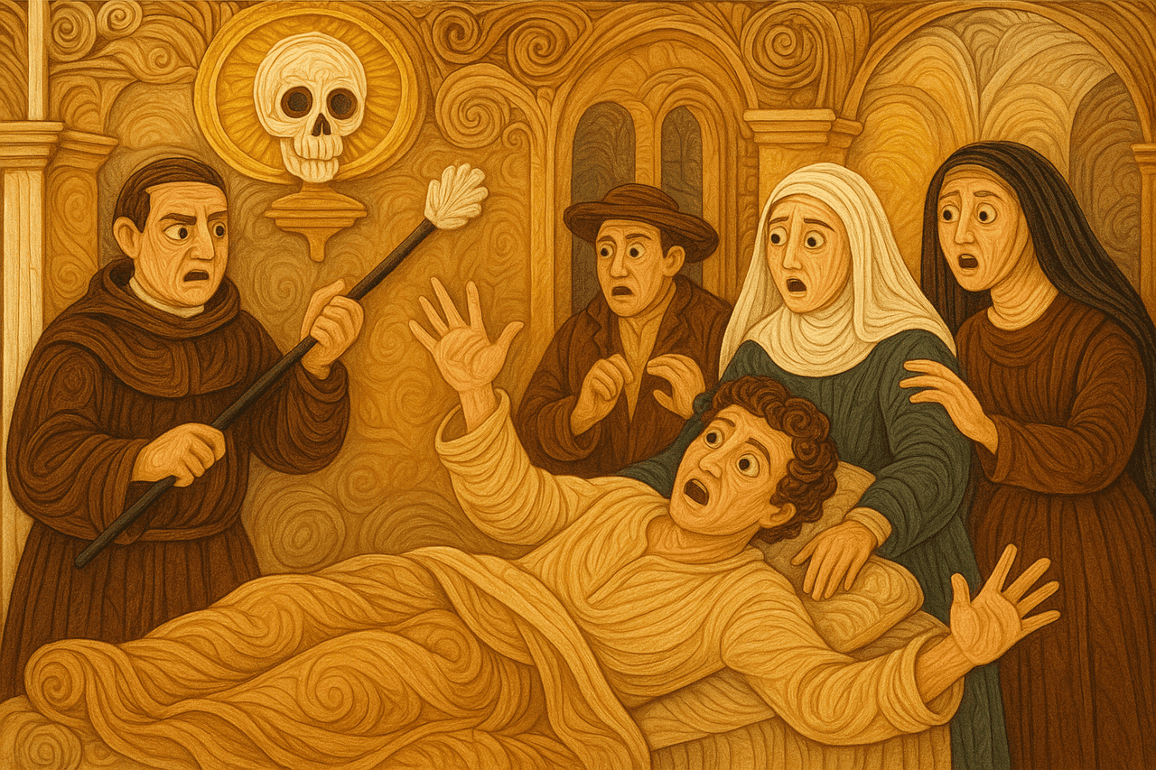 Ilustración de A Dios rogando y con el mazo dando
