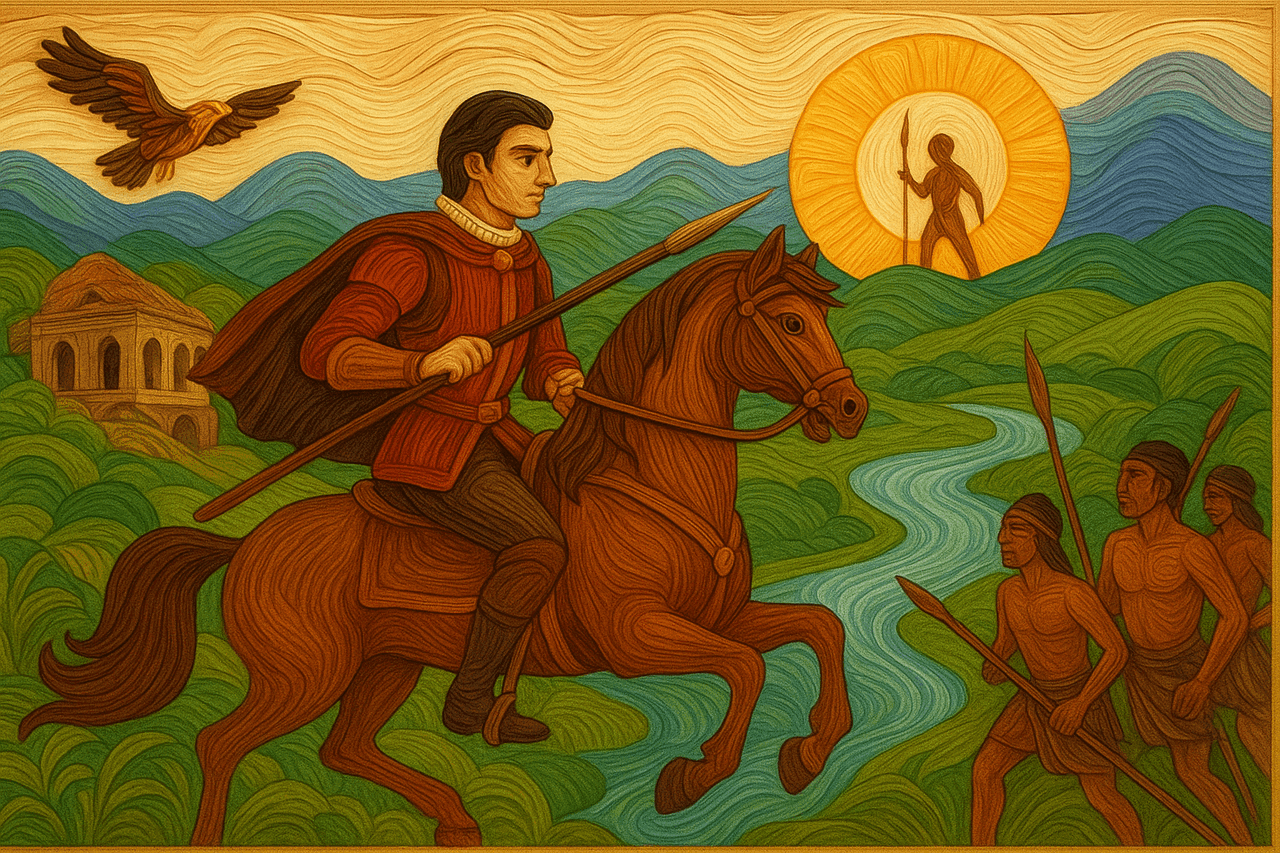 Ilustración de De frente al sol