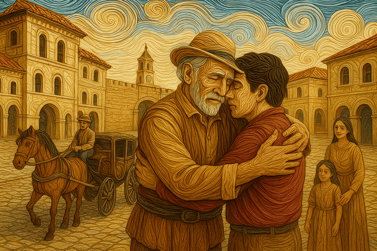 Ilustración de El auriga a quien mató el pasado
