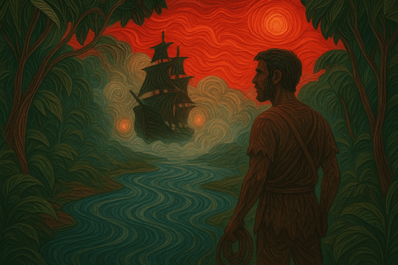 Ilustración de El barco fantasma