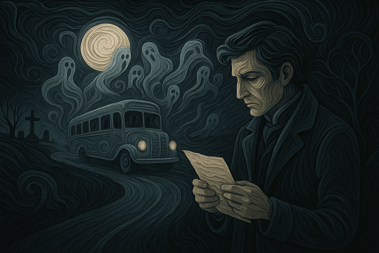 Ilustración de El bus fantasma