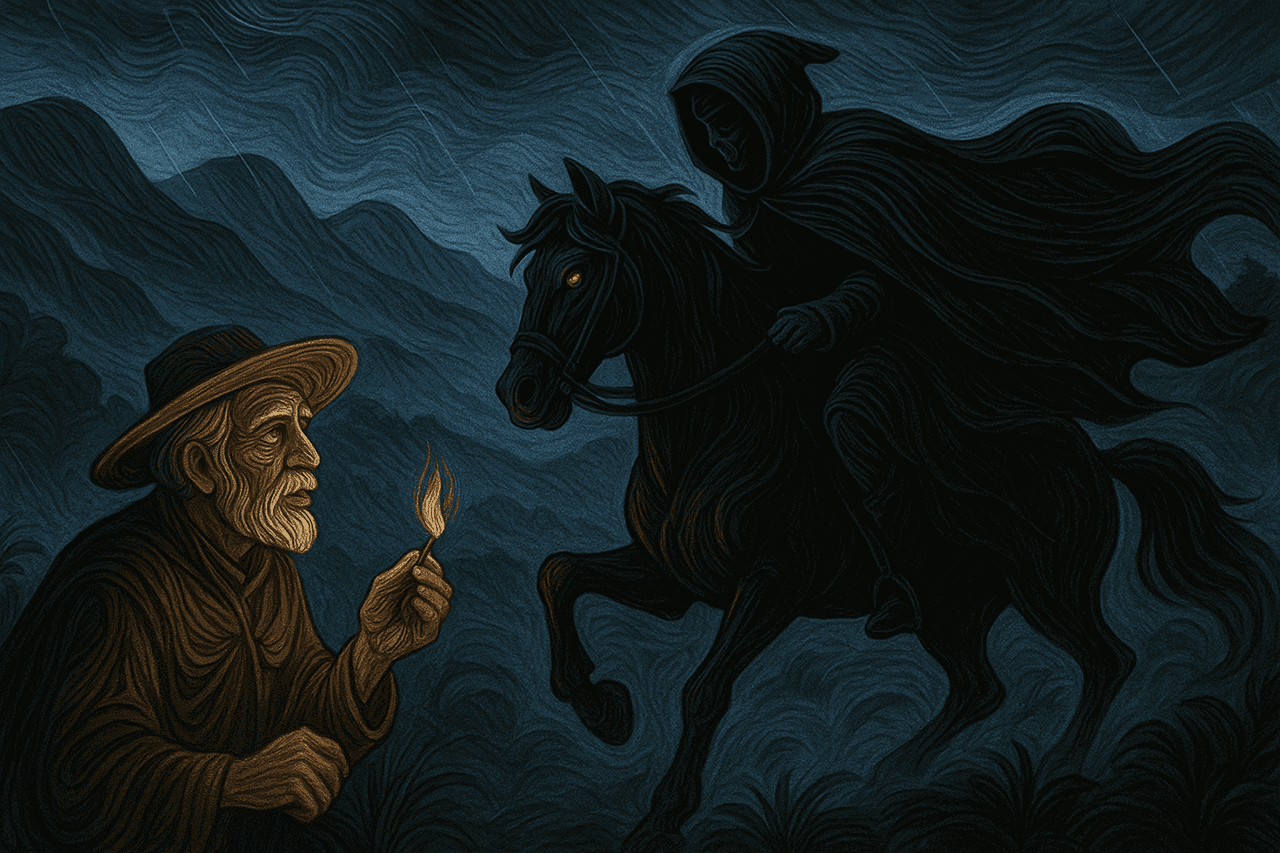 Ilustración de El jinete negro