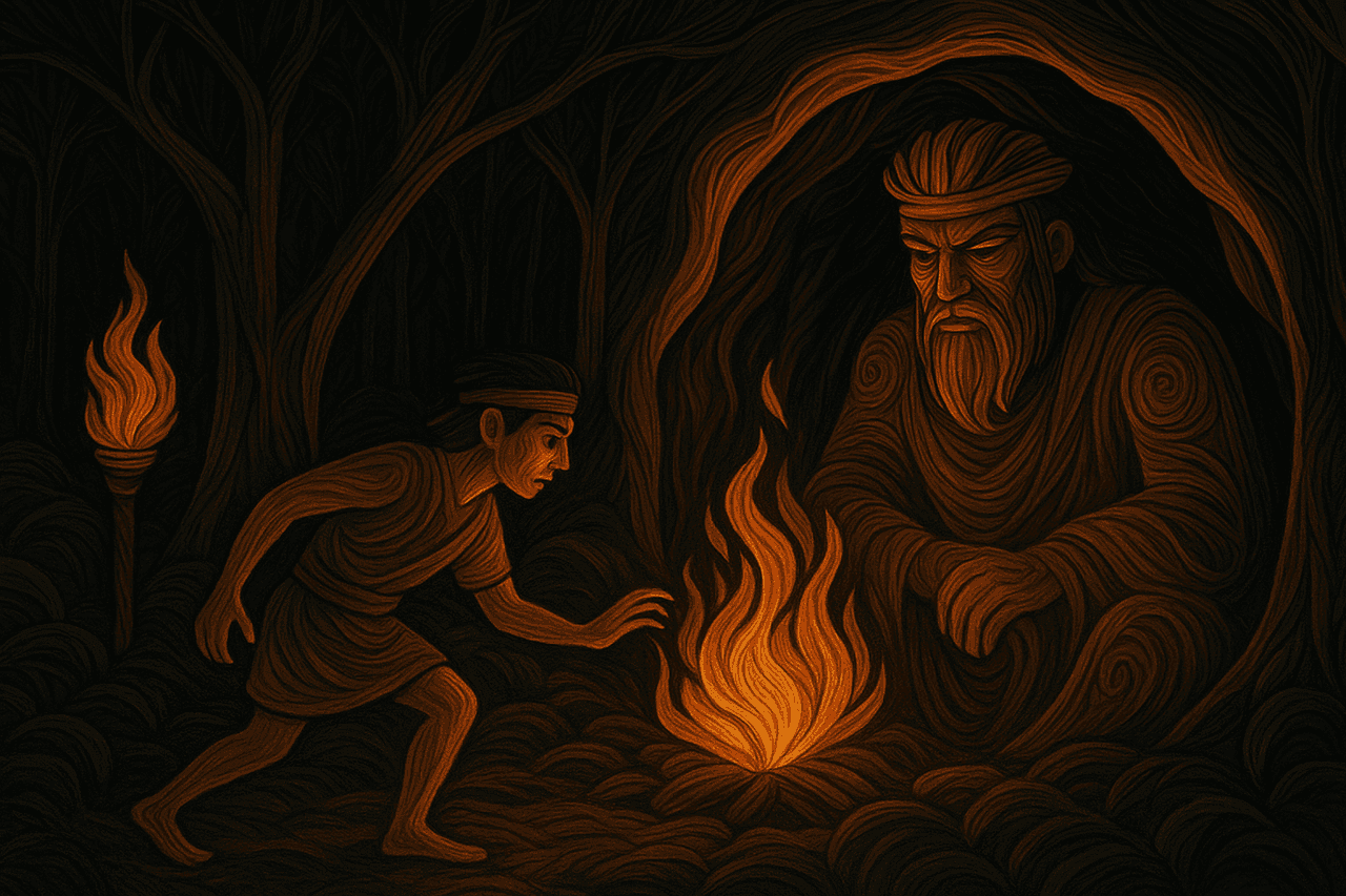 Ilustración de El origen del fuego
