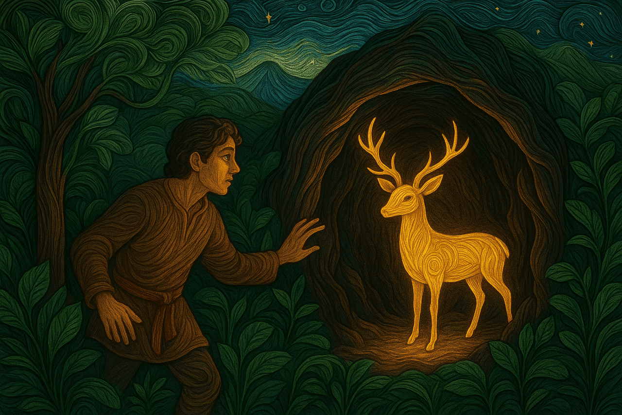 Ilustración de EL venado de oro