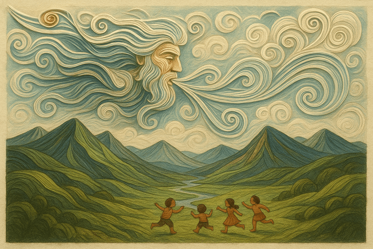 Ilustración de El viento y sus hijos
