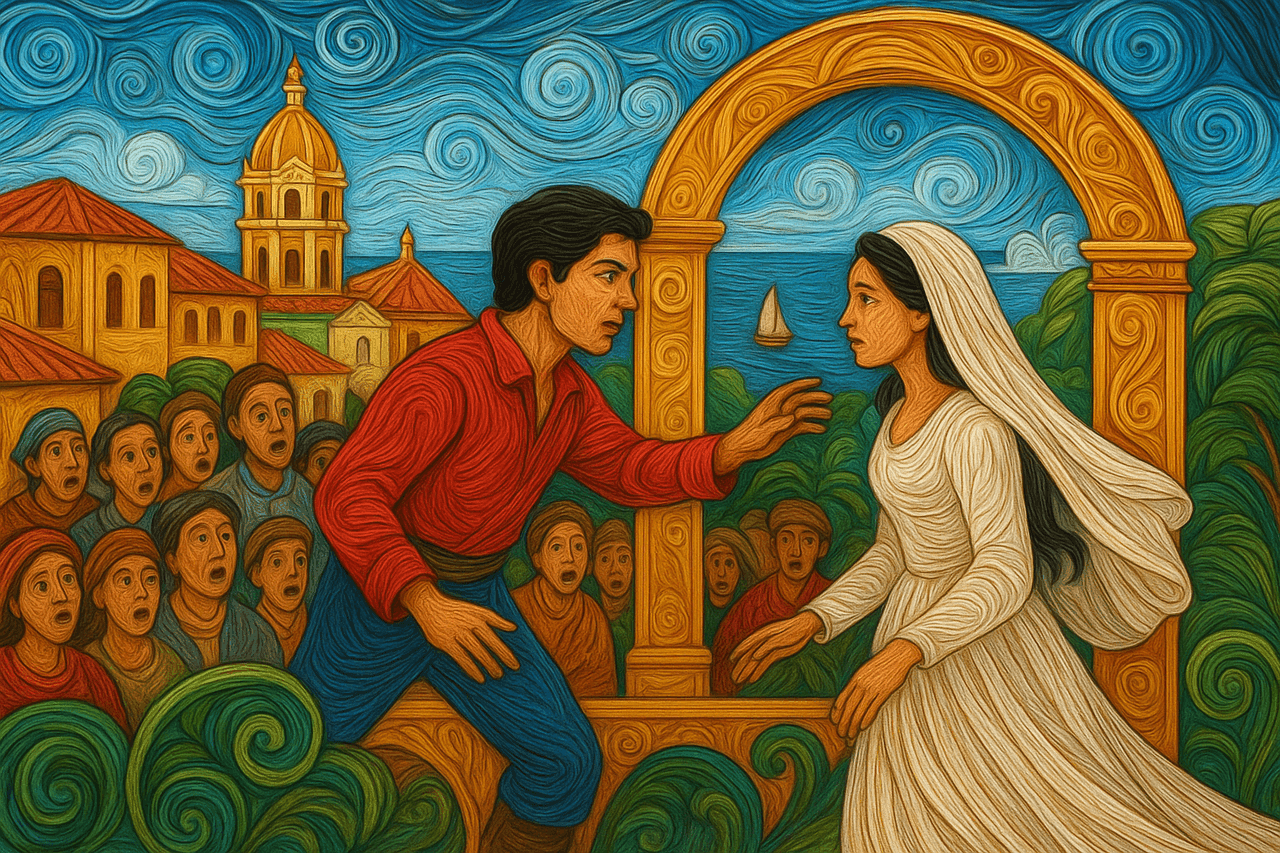 Ilustración de En el sitio de Morillo