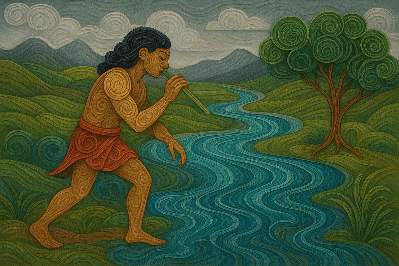 Ilustración de Formación del río Páez