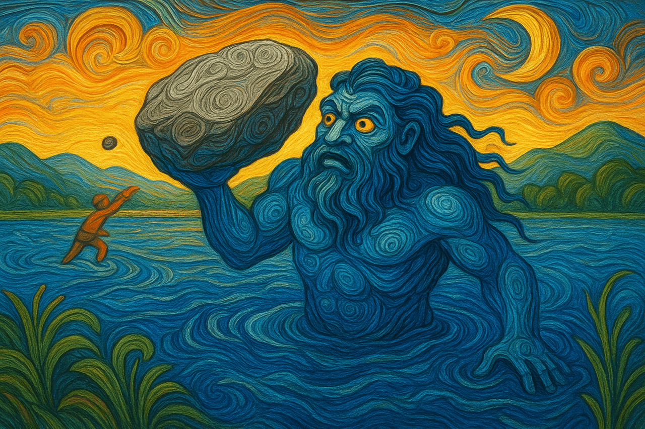 Ilustración de Fu, el dios de la torpeza