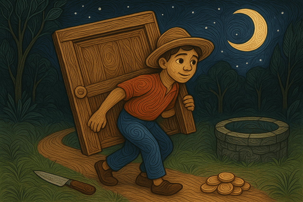 Ilustración de Juan Bobo y sus hermanos