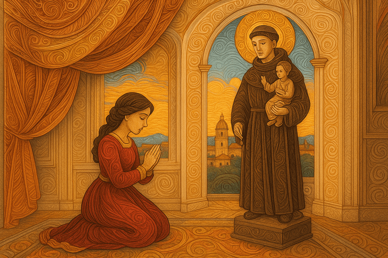 Ilustración de La imagen de San Antonio