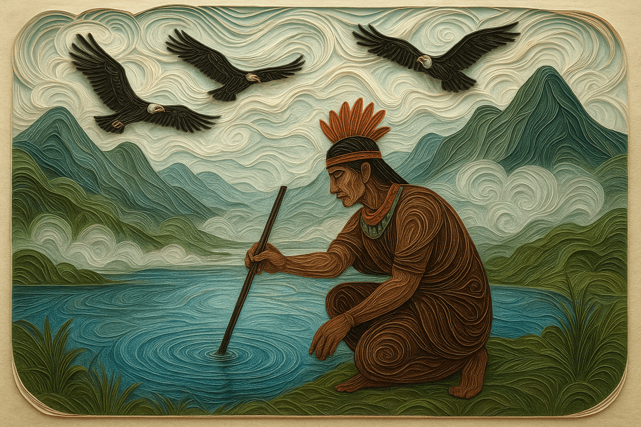 Ilustración de La laguna de María Panana.