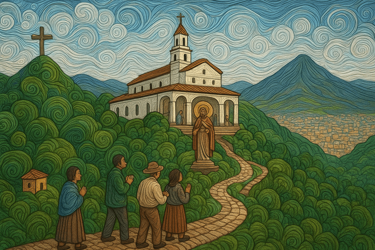 Ilustración de La leyenda del Santuario de Monserrate