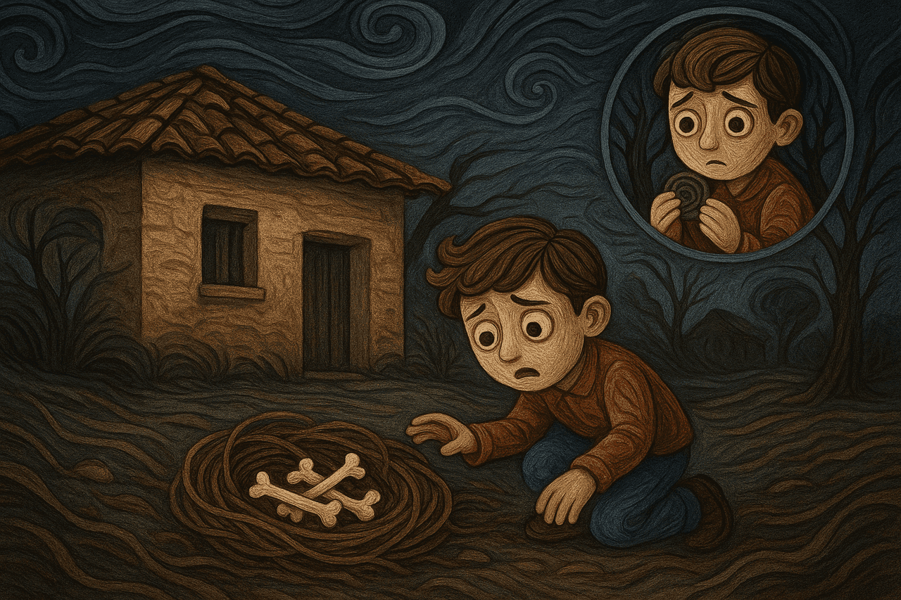 Ilustración de La monedita en la alcancía