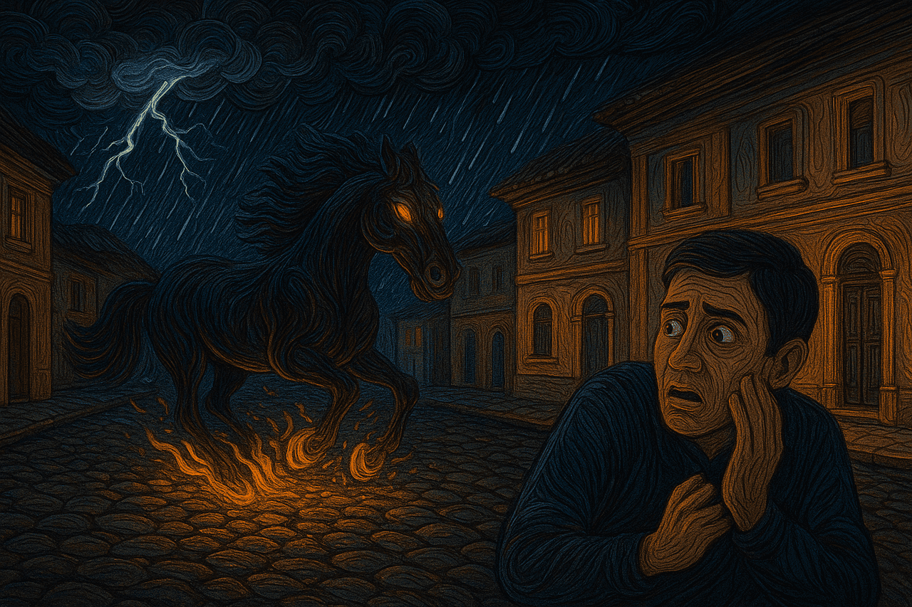 Ilustración de La mula herrada