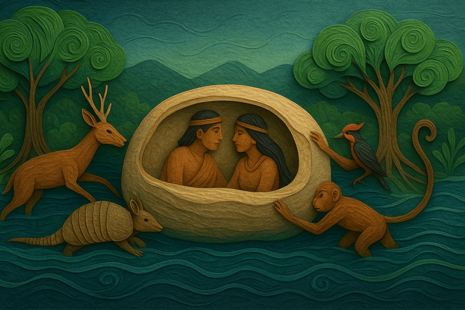 Ilustración de La Piedra que Flota