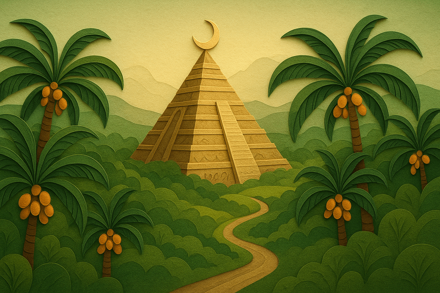 Ilustración de La Pirámide del Chontaduro