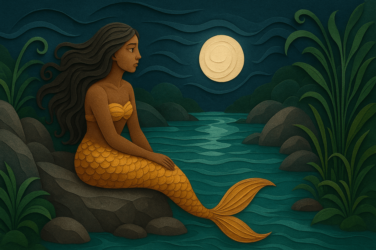 Ilustración de La Sirena de Hurtado