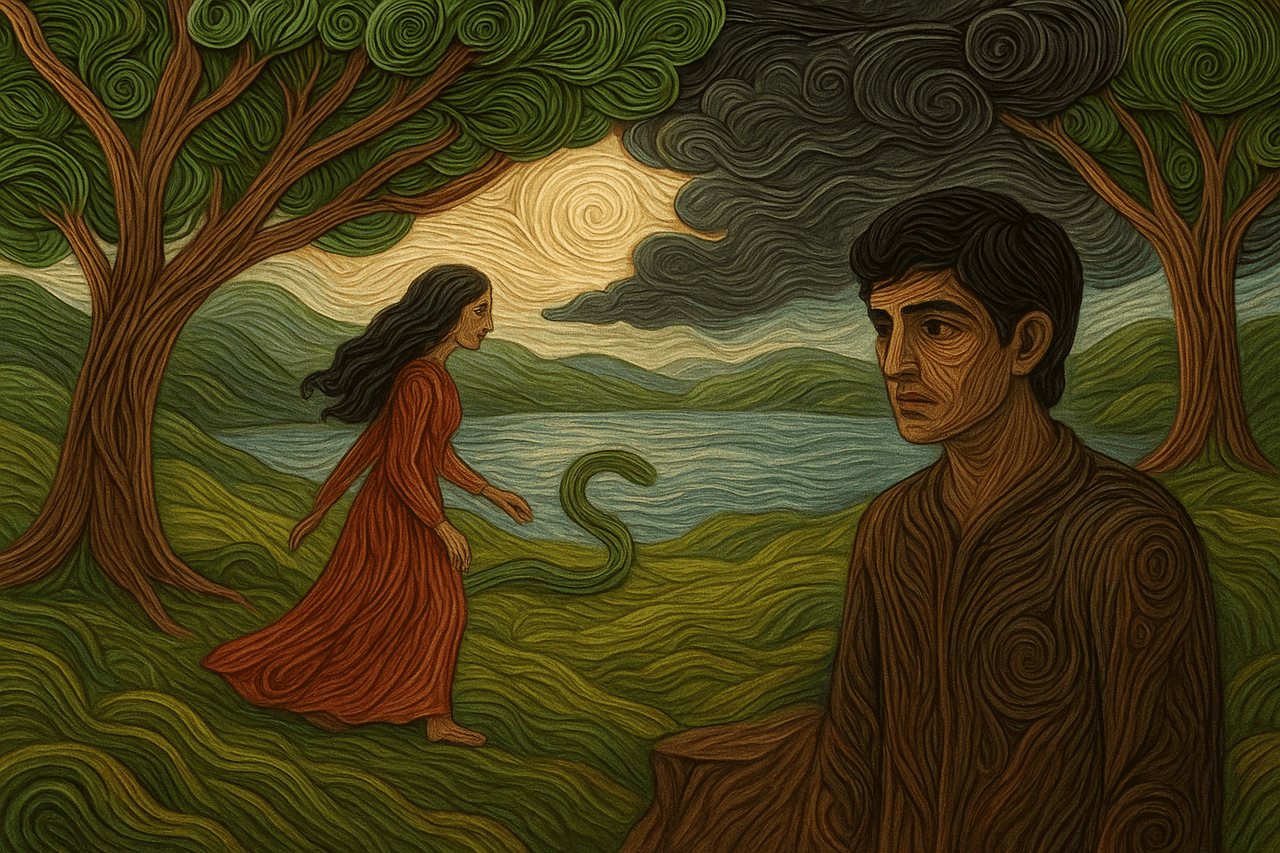 Ilustración de La visita del joven desconocido