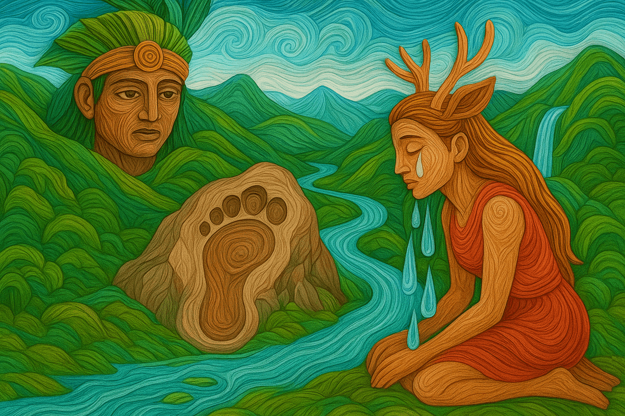 Ilustración de Las Huellas de Mápura