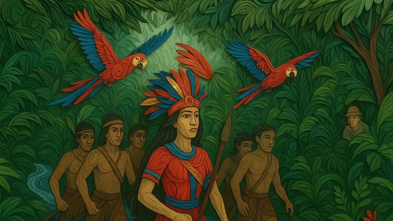 Ilustración de Los caucheros de la casa Arana