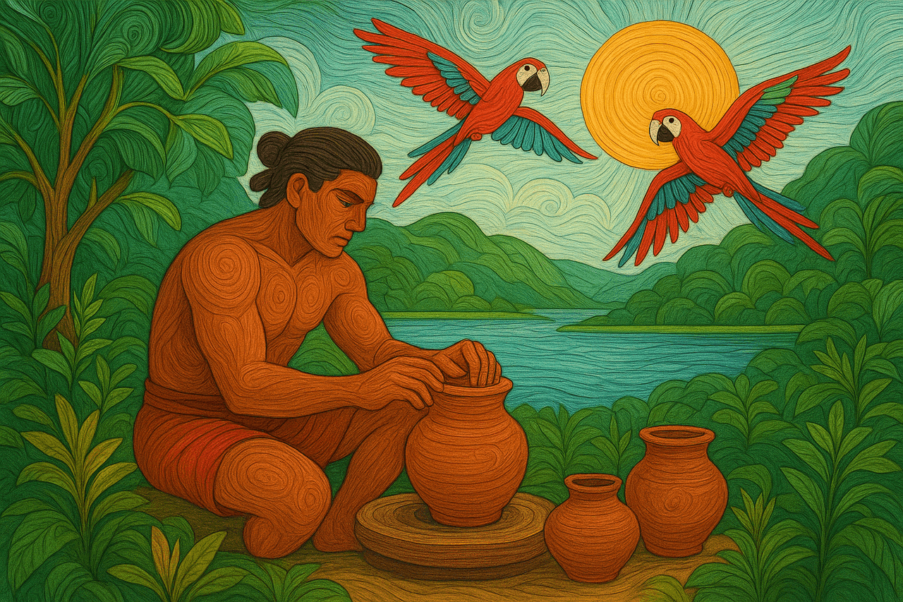 Ilustración de Los mensajeros de los dioses