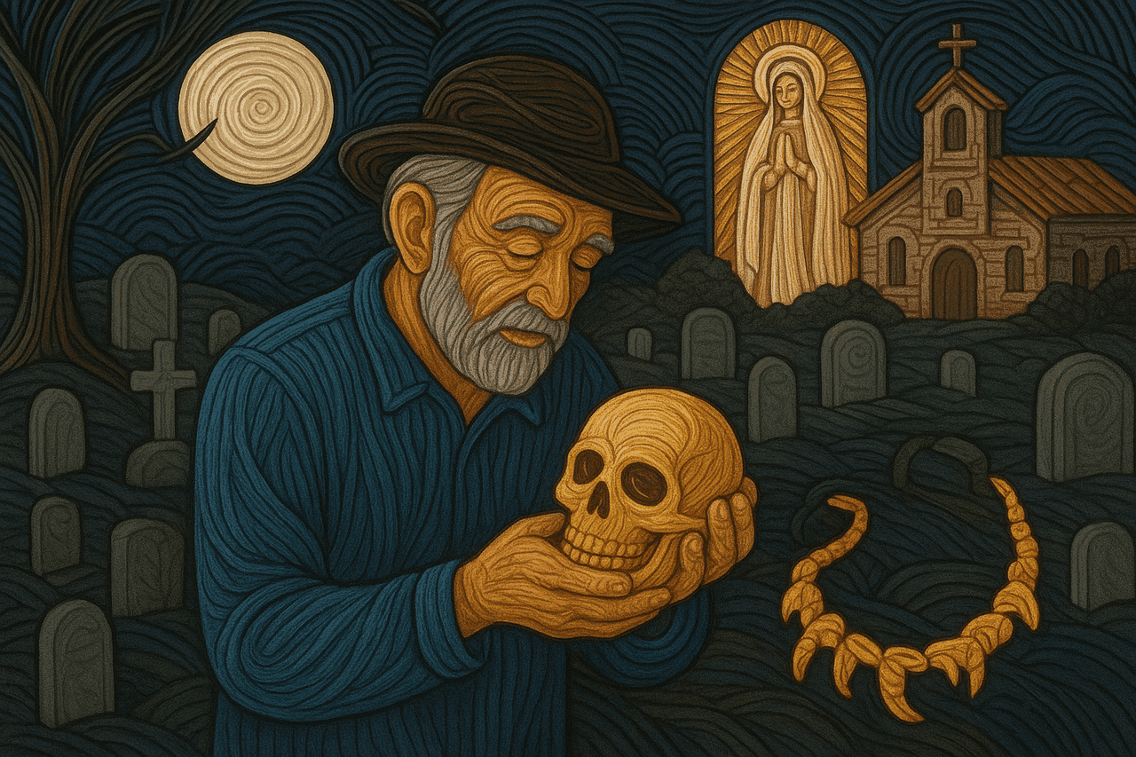 Ilustración de Macu y el collar de camarones de oro