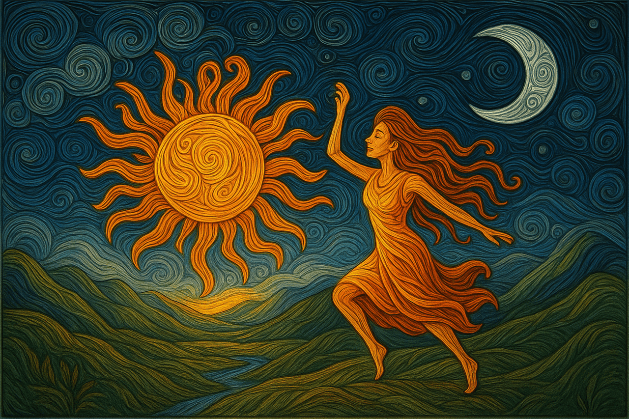 Ilustración de Sol y Luna