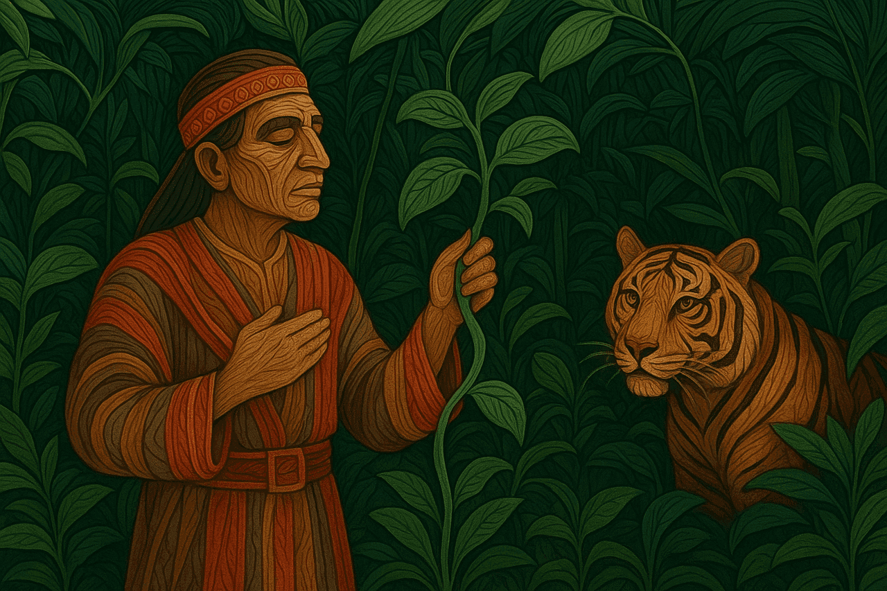 Ilustración de Unámarai, padre de Yajé